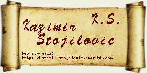 Kazimir Stojilović vizit kartica